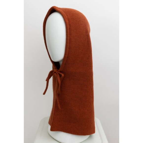 Balaclava Headwarmer w/ Drawstring Rust - Picture 3 of 4